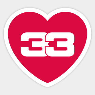 Heart 33 Max Verstappen Formula One Sticker